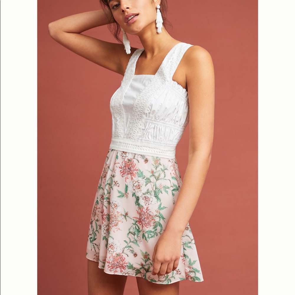 Anthropologie adelyn rae Lynette Floral Romper, M